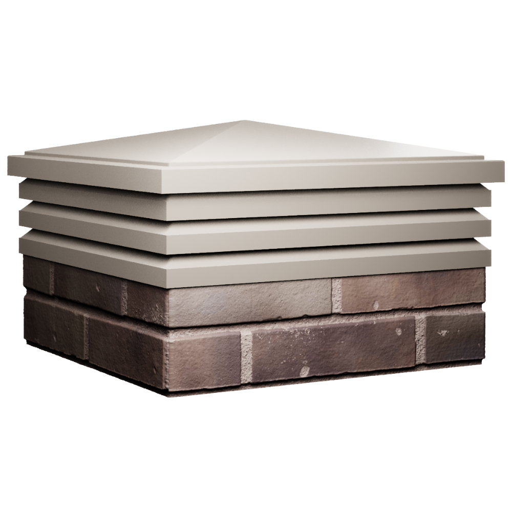 Колпак Zking Бона ХайТек Бежевый на столб 2х2 кирпича (513х513мм) в Королёве фото