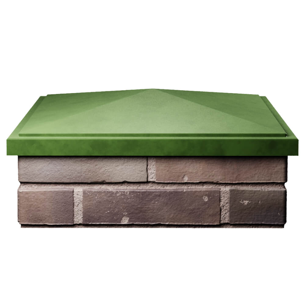 Колпак Zking БонаМоно Зеленый на столб 2х2 кирпича (515х515, 530х530мм) Королёв фото