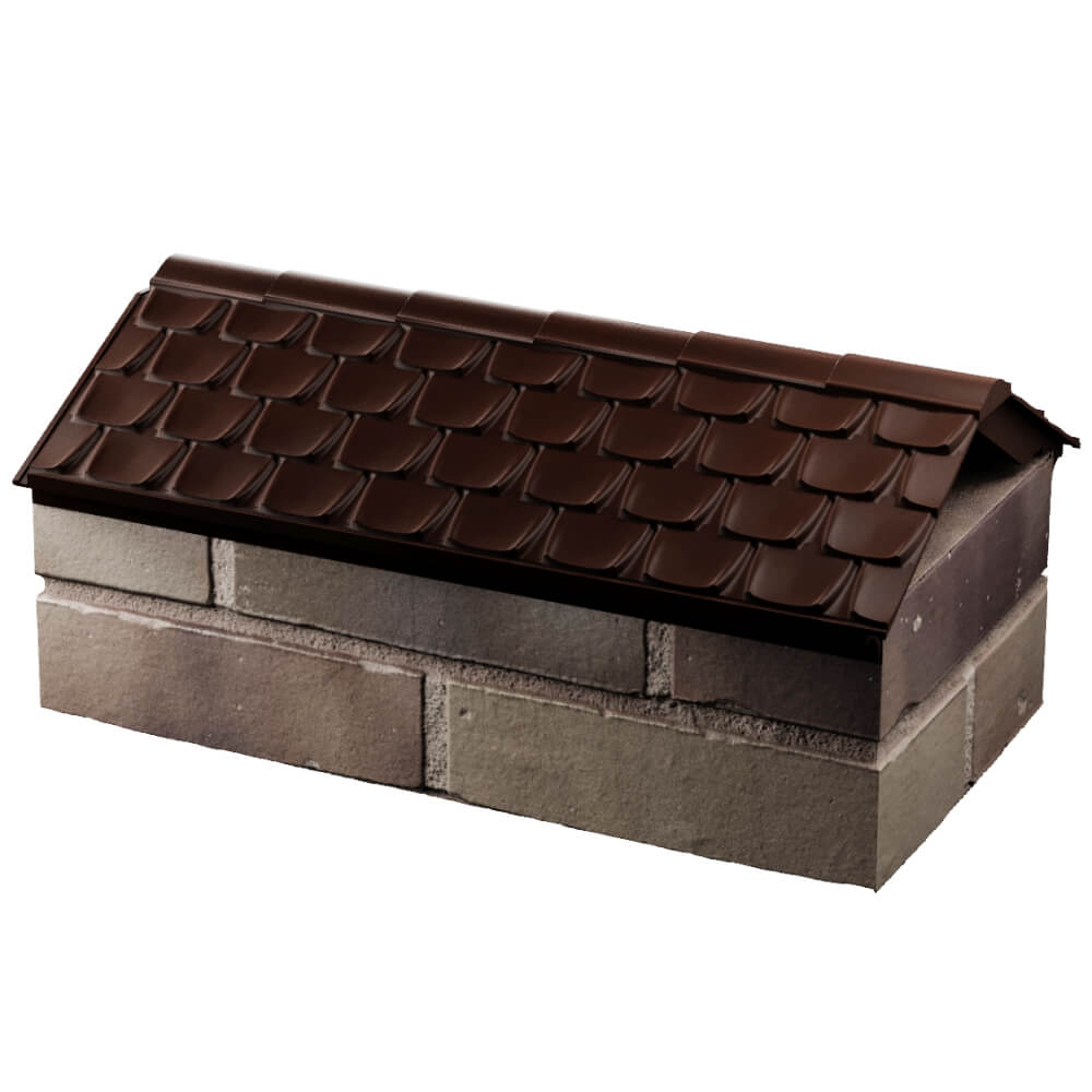 Парапет Zking Эльбрус Коричневый с посадкой на 1 кирпич (255мм) в Королёве фото