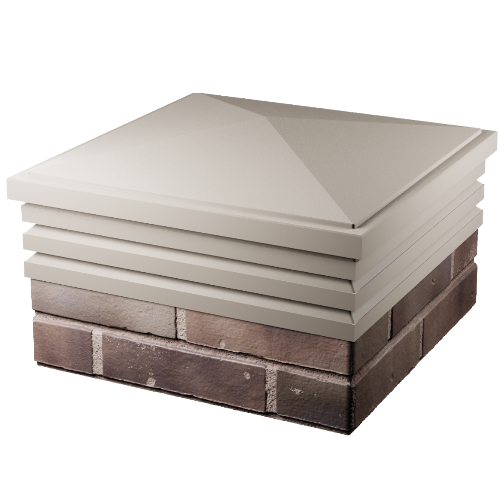 Колпак Zking Бона ХайТек Бежевый на столб 2х2 кирпича (513х513мм) в Королёве фото