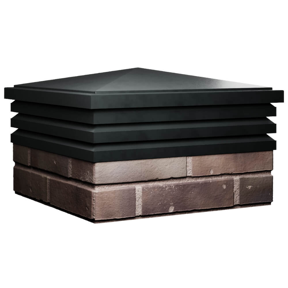 Колпак Zking Бона ХайТек Черный на столб 2х2 кирпича (513х513мм) в Королёве фото