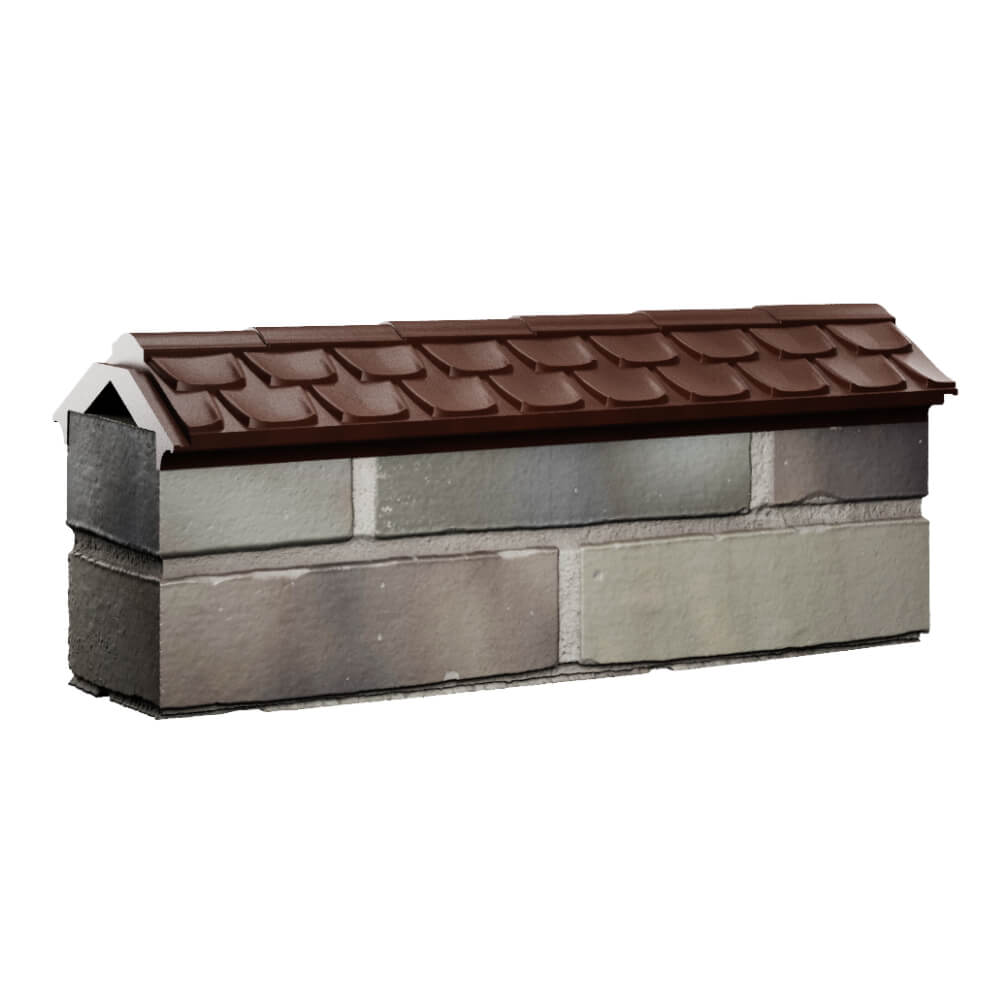 Парапет Zking Эльбрус Коричневый с посадкой на 0.5 кирпича (130мм) Королёв фото