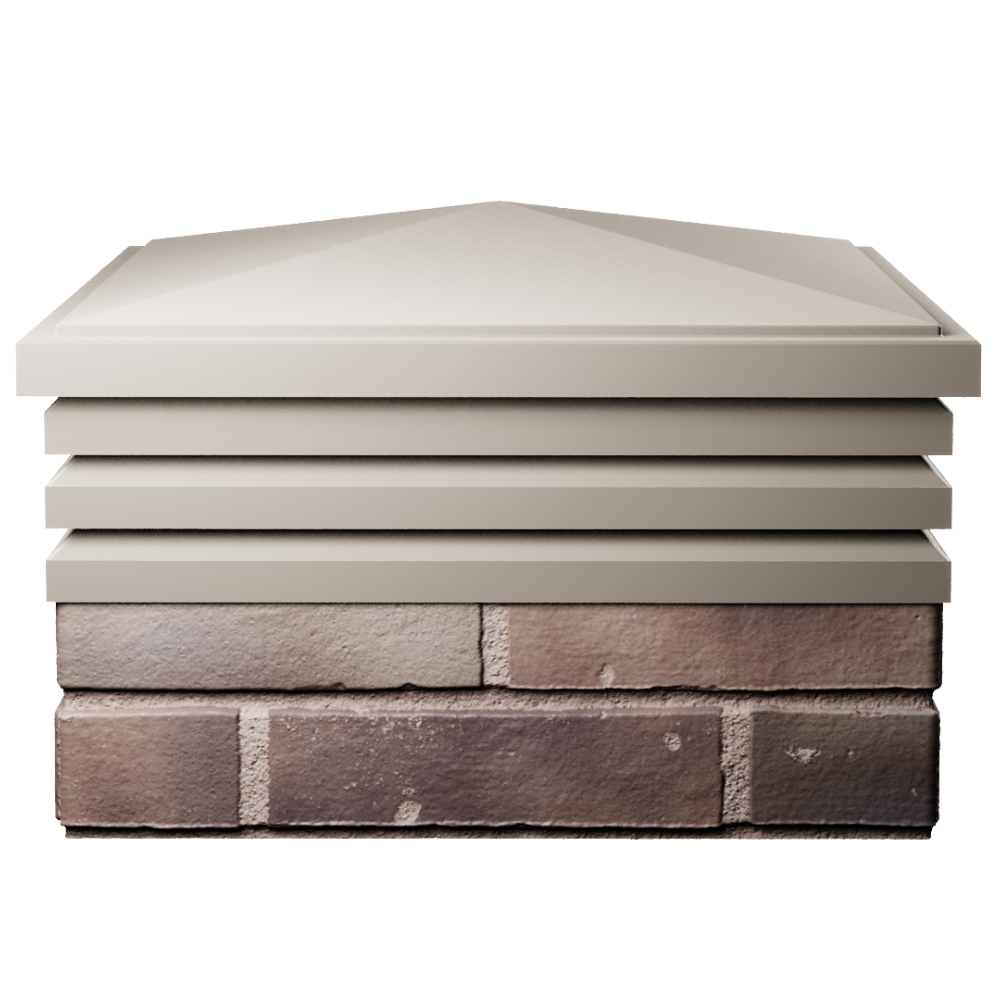 Колпак Zking Бона ХайТек Бежевый на столб 2х2 кирпича (513х513мм) Королёв фото