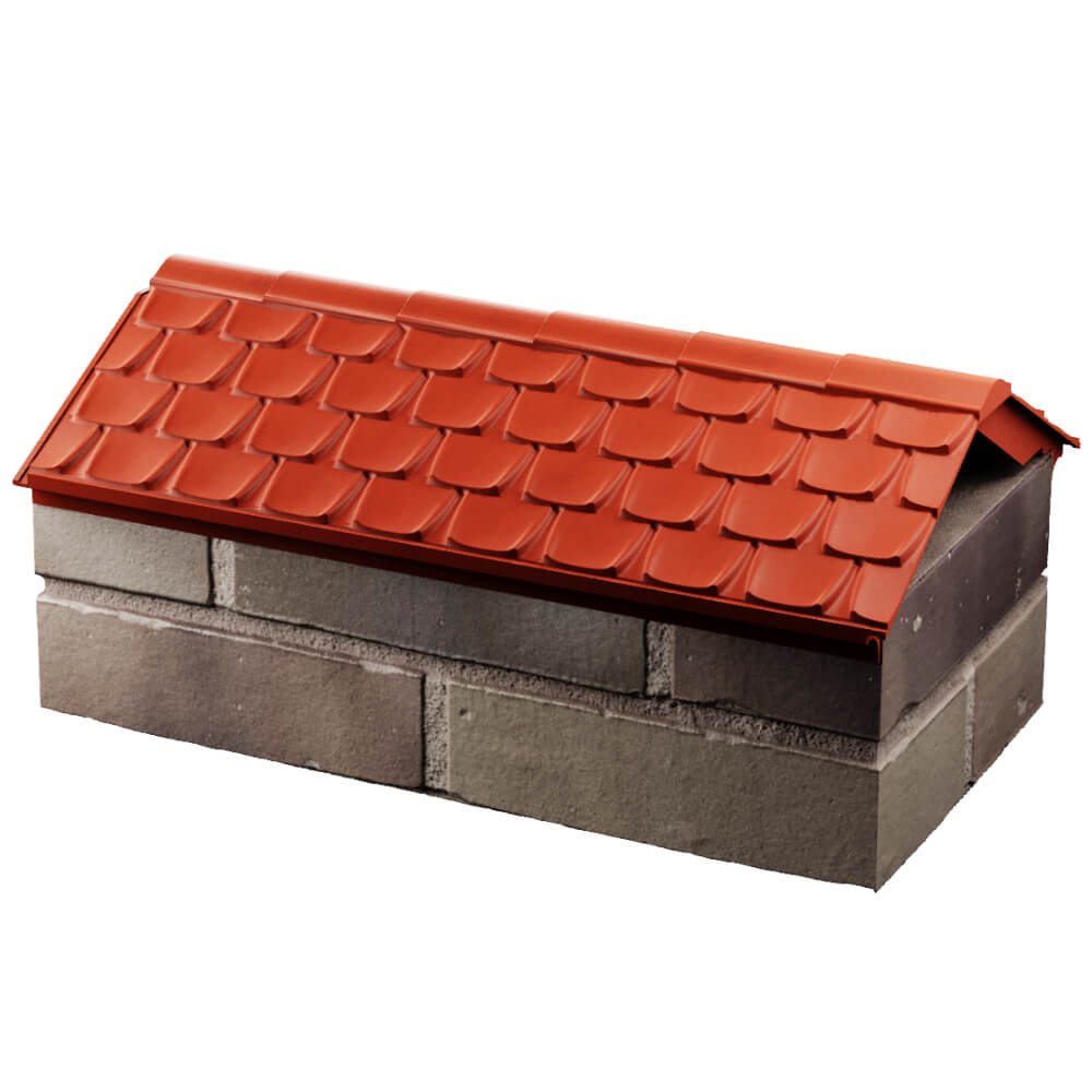 Парапет Zking Эльбрус Красный с посадкой на 1 кирпич (255мм) в Королёве фото