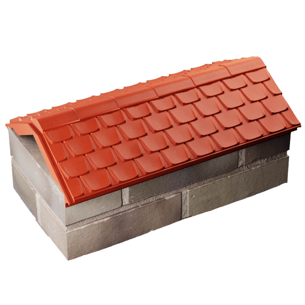 Парапет Zking Эльбрус Красный с посадкой на 1 кирпич (255мм) в Королёве фото