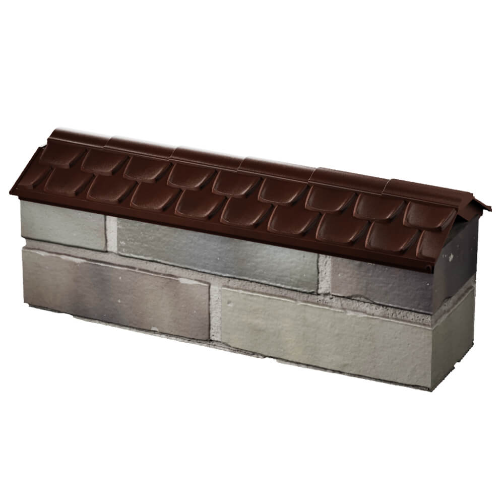 Парапет Zking Эльбрус Коричневый с посадкой на 0.5 кирпича (130мм) в Королёве фото
