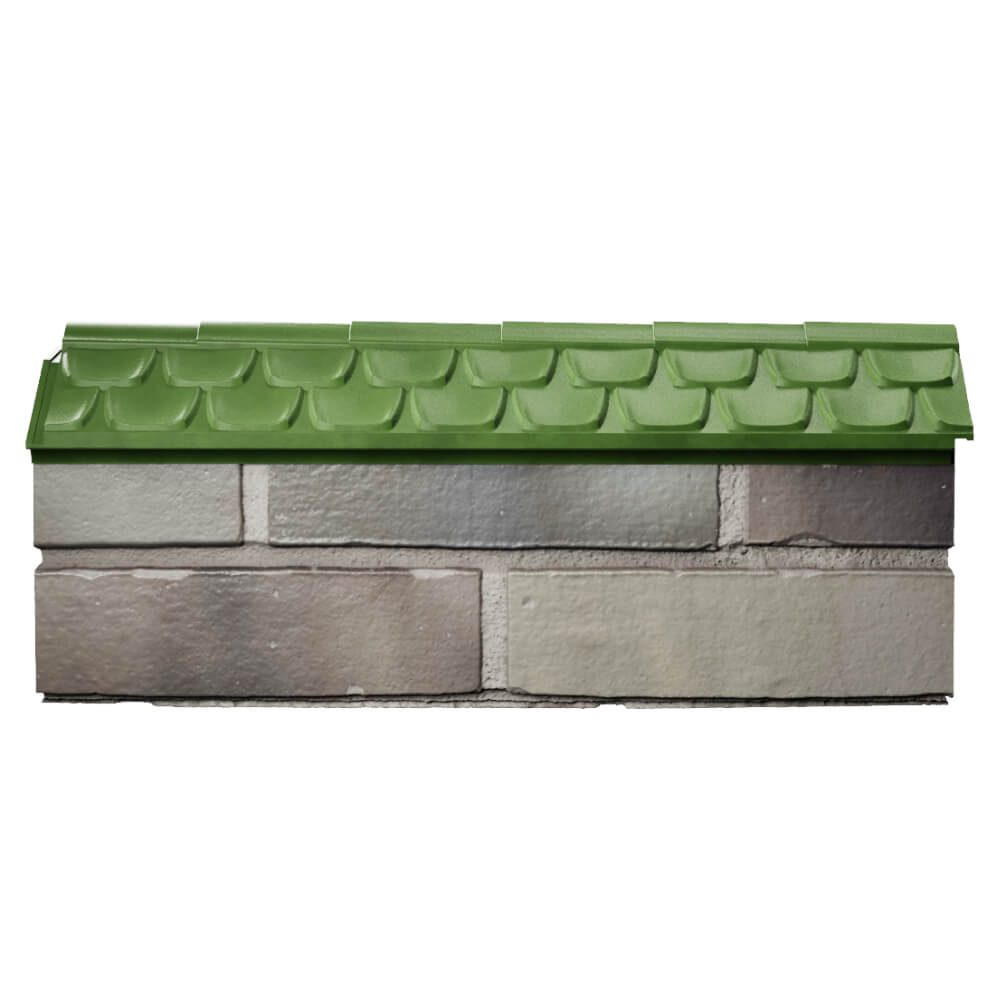 Парапет Zking Эльбрус Зеленый с посадкой на 0.5 кирпича (130мм) в Королёве фото