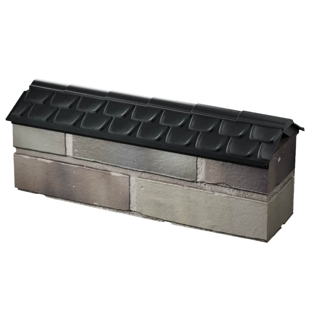 Парапет Zking Эльбрус Черный с посадкой на 0.5 кирпича (130мм) в Королёве фото