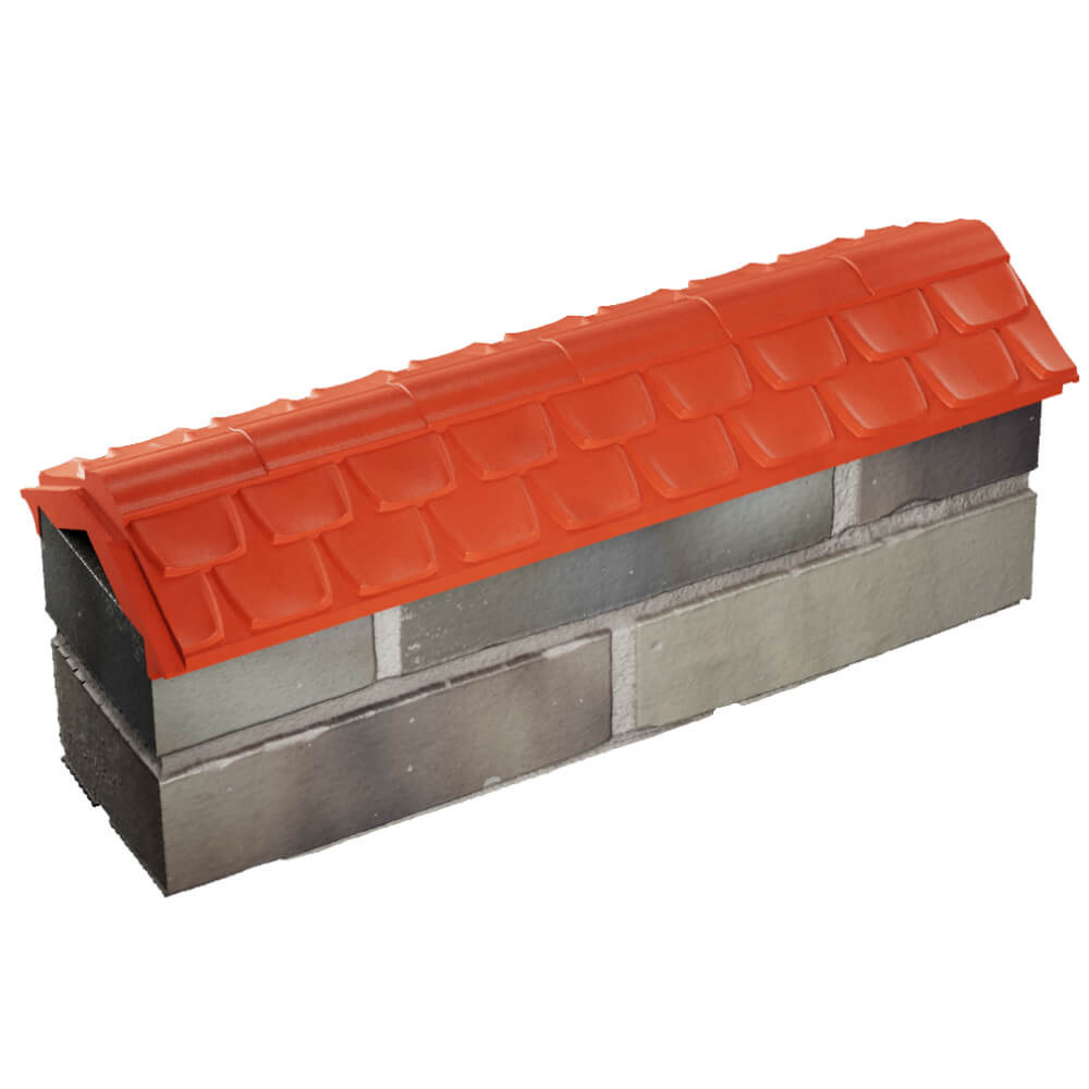 Парапет Zking Эльбрус Красный с посадкой на 0.5 кирпича (130мм) в Королёве фото