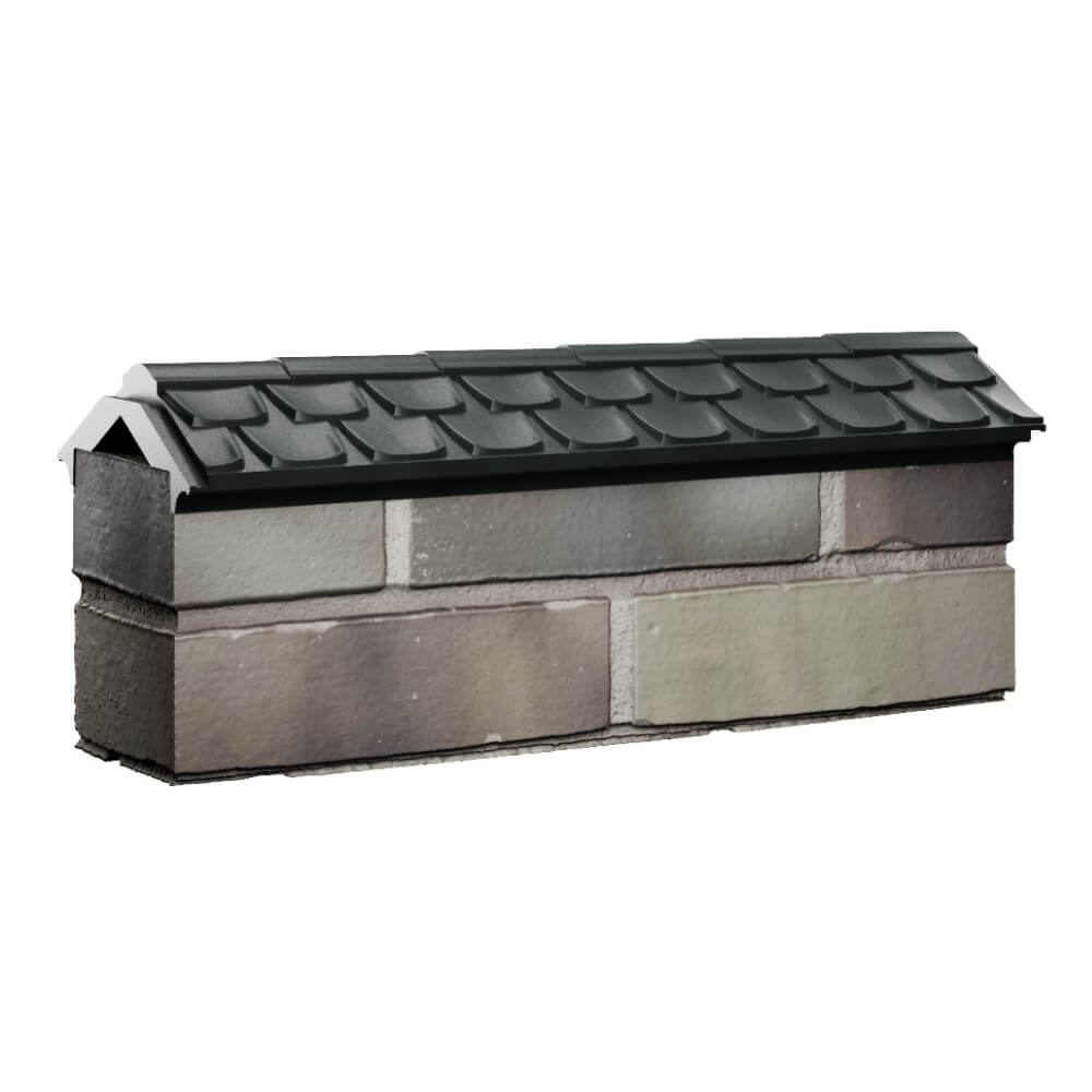Парапет Zking Эльбрус Черный с посадкой на 0.5 кирпича (130мм) Королёв фото