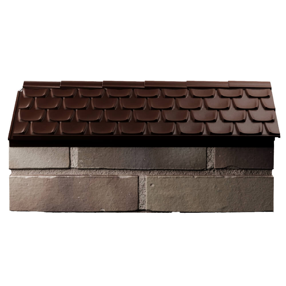 Парапет Zking Эльбрус Коричневый с посадкой на 1 кирпич (255мм) в Королёве фото