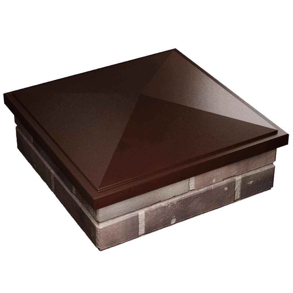 Колпак Zking БонаМоно Коричневый на столб 2х2 кирпича (515х515, 530х530мм) в Королёве фото