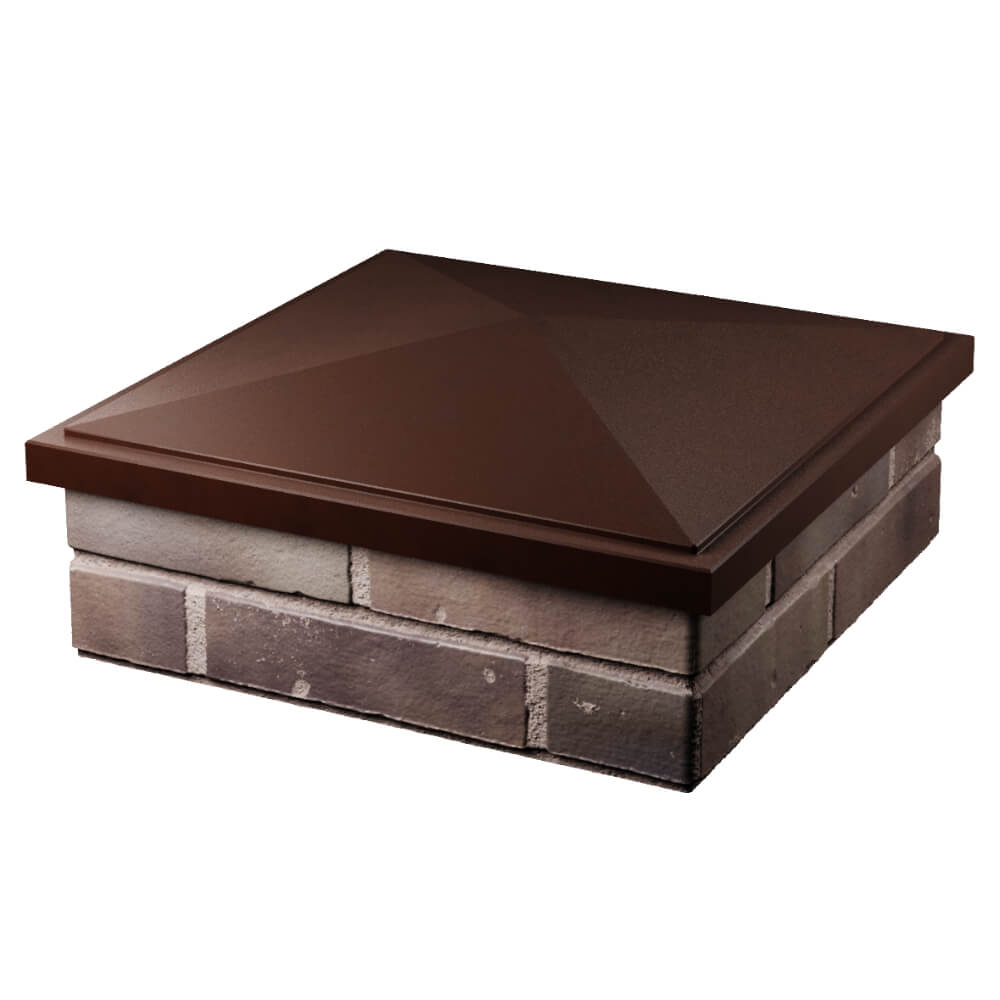 Колпак Zking БонаМоно Коричневый на столб 2х2 кирпича (515х515, 530х530мм) в Королёве фото