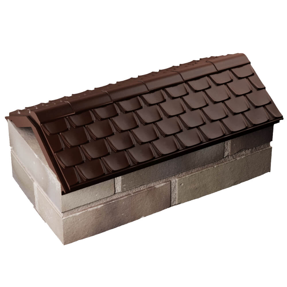 Парапет Zking Эльбрус Коричневый с посадкой на 1 кирпич (255мм) в Королёве фото