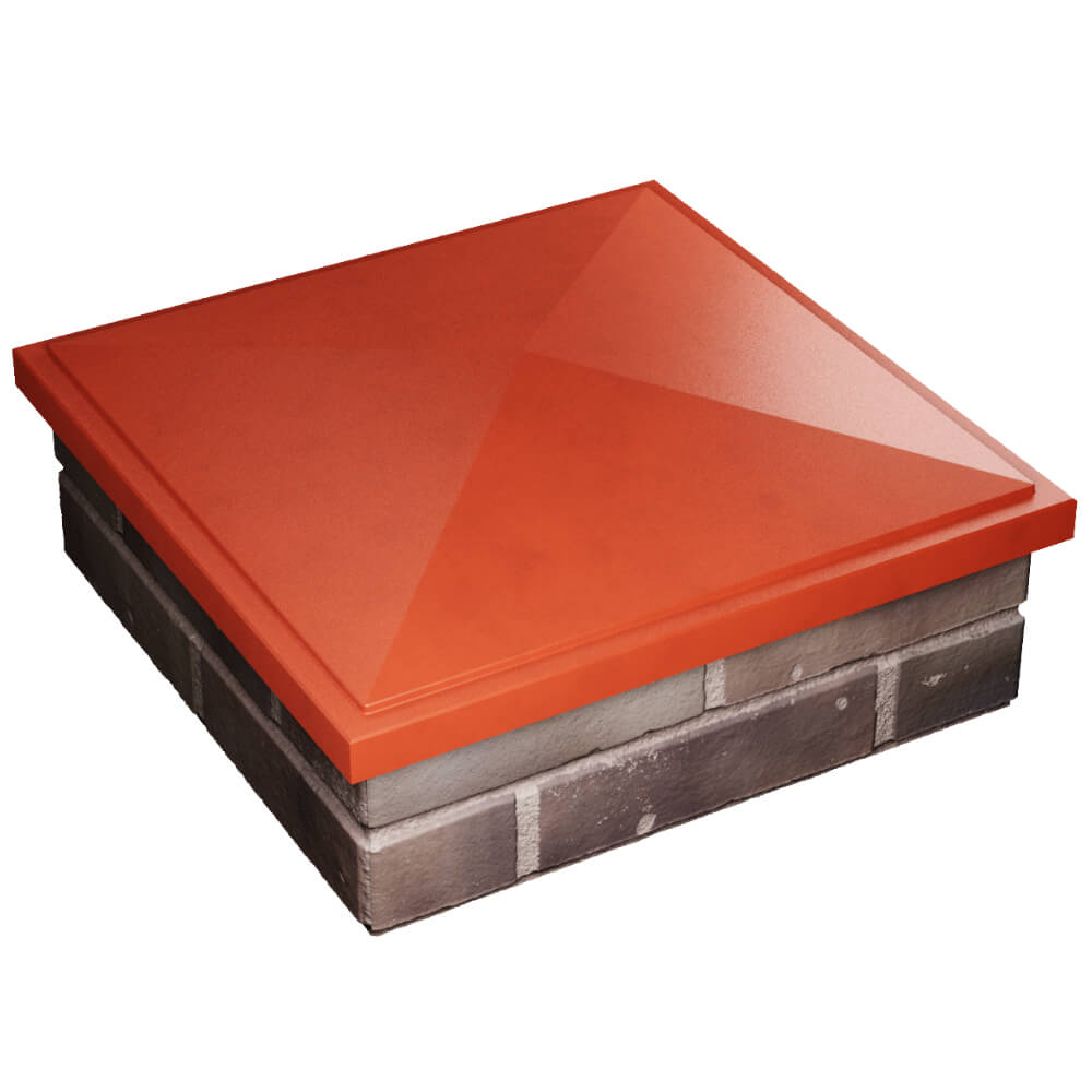 Колпак Zking БонаМоно Красный на столб 2х2 кирпича (515х515, 530х530мм) в Королёве фото