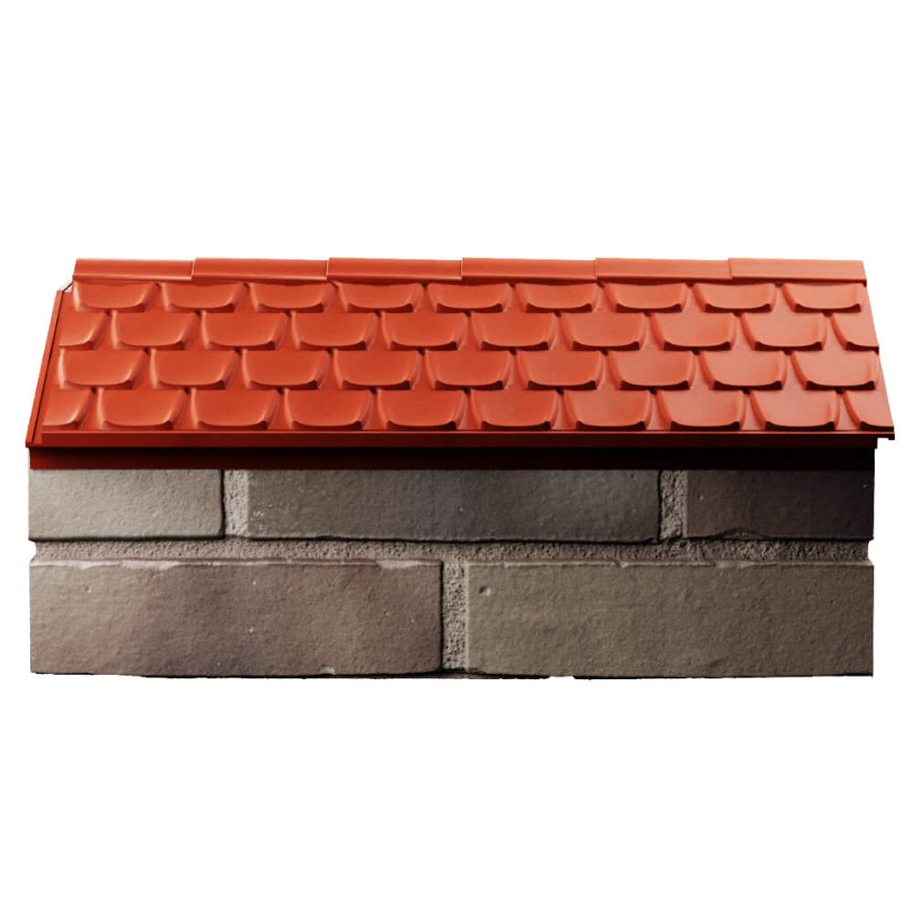 Парапет Zking Эльбрус Красный с посадкой на 1 кирпич (255мм) в Королёве фото
