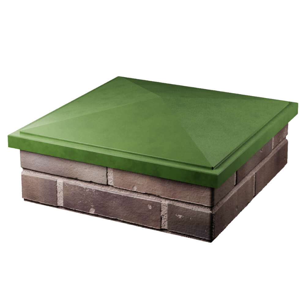 Колпак Zking БонаМоно Зеленый на столб 2х2 кирпича (515х515, 530х530мм) в Королёве фото