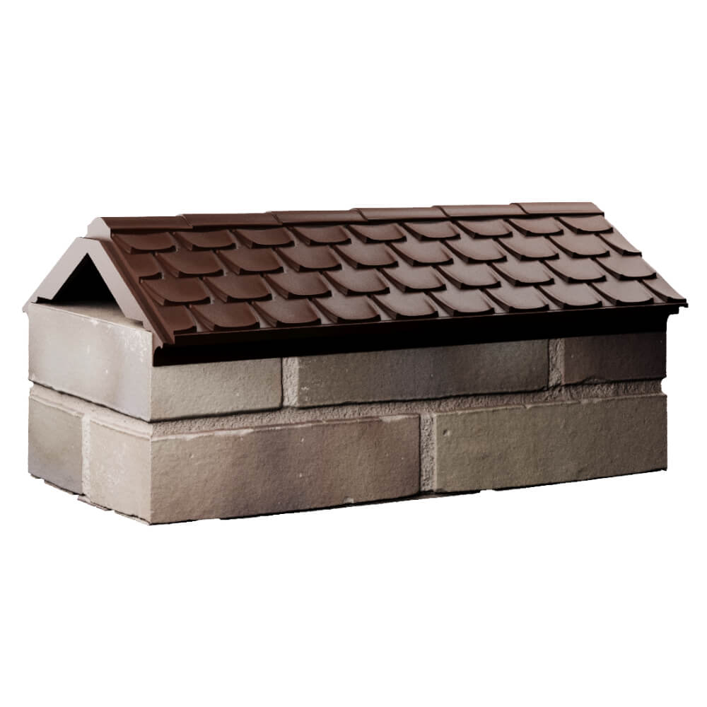 Парапет Zking Эльбрус Коричневый с посадкой на 1 кирпич (255мм) Королёв фото